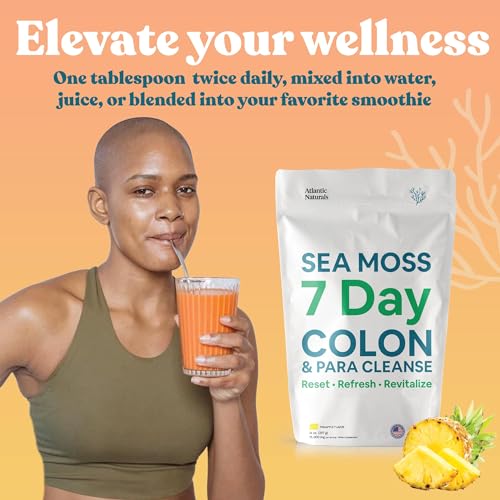 Atlantic Naturals Sea Moss 7 Day Colon and para Cleanse | Detox, Gut Health and Intestinal Atlantic Naturals uk supplements