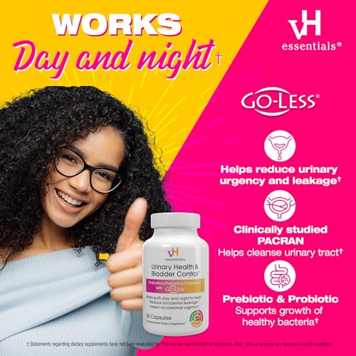 vH essentials Urinary Health & Bladder Control, Cranberry Extract, Prebiotics and Probiotics vH essentials uk supplements