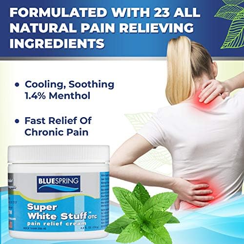 Back Pain Relief Cream with Emu Oil - Super White Stuff Natural Pain Reliever -Topical Cream for Muscle and Joint Pain Relief - Experience Sore Muscle Relief in 5 Minutes - 4 oz Emu Therapy uk supplements