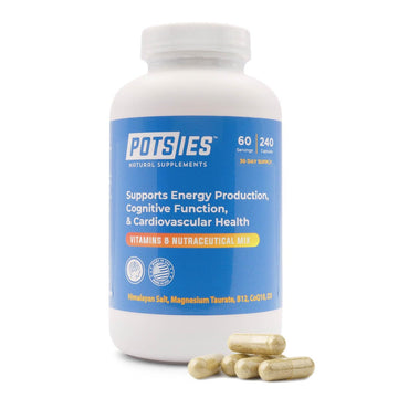 Potsies POTS Supplement Vitamin & Nutraceutical Mix Capsules for Pots Syndrome | POTS Management Essentials | 240 Capsules - 30 Day Supply Potsies uk supplements