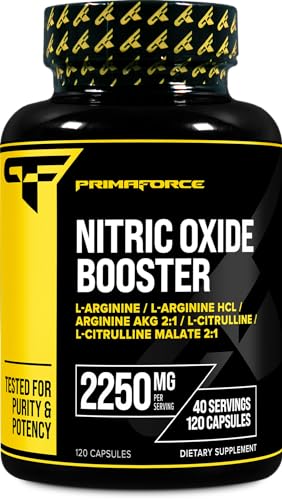 Primaforce Nitric Oxide Booster (2,250mg, 120 Capsules) - 40 Servings of Our High Potency Primaforce uk supplements