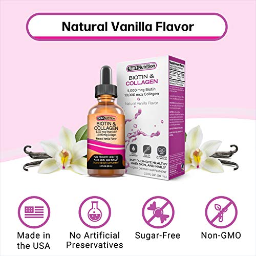 SBR Nutrition Biotin and Collagen Liquid Drops Daily Food Supplement, Vitamins SBR Nutrition uk supplements