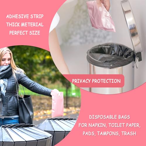 400 pcs Sanitary Napkin Disposal Bags, Feminine Personal Disposal Bags, Pink Feminine Hygiene Disposal HQSLsund uk supplements