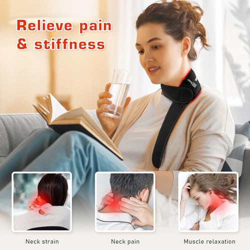 Red Light Therapy Belt for Neck, Near Infrared Light Therapy Belt Wearable Infrared Neck Wrap Viconor uk supplements