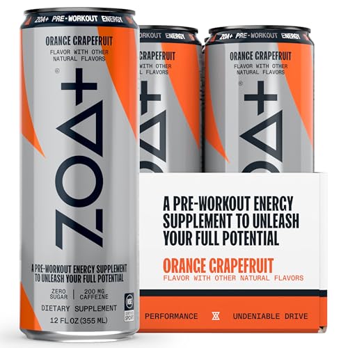 ZOA+ Pre-Workout Sugar Free Energy Drink, Orange Grapefruit - NSF Certified for Sport ZOA uk supplements