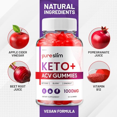 (2 Pack) Pure Slim Keto ACV Gummies - Advanced Formula PureSlim Keto Plus ACV Gummies Indelo uk supplements