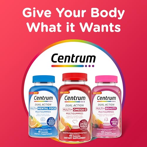Centrum MultiGummies Multi+ Omega 3 Dual Action, Adult Multivitamin, Multivitamin/Multimineral/Omega 3 Centrum uk supplements