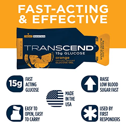 Transcend Glucose Gel Packs - Orange, 30 Pack (1.1oz each) - FSA/HSA Transcend uk supplements