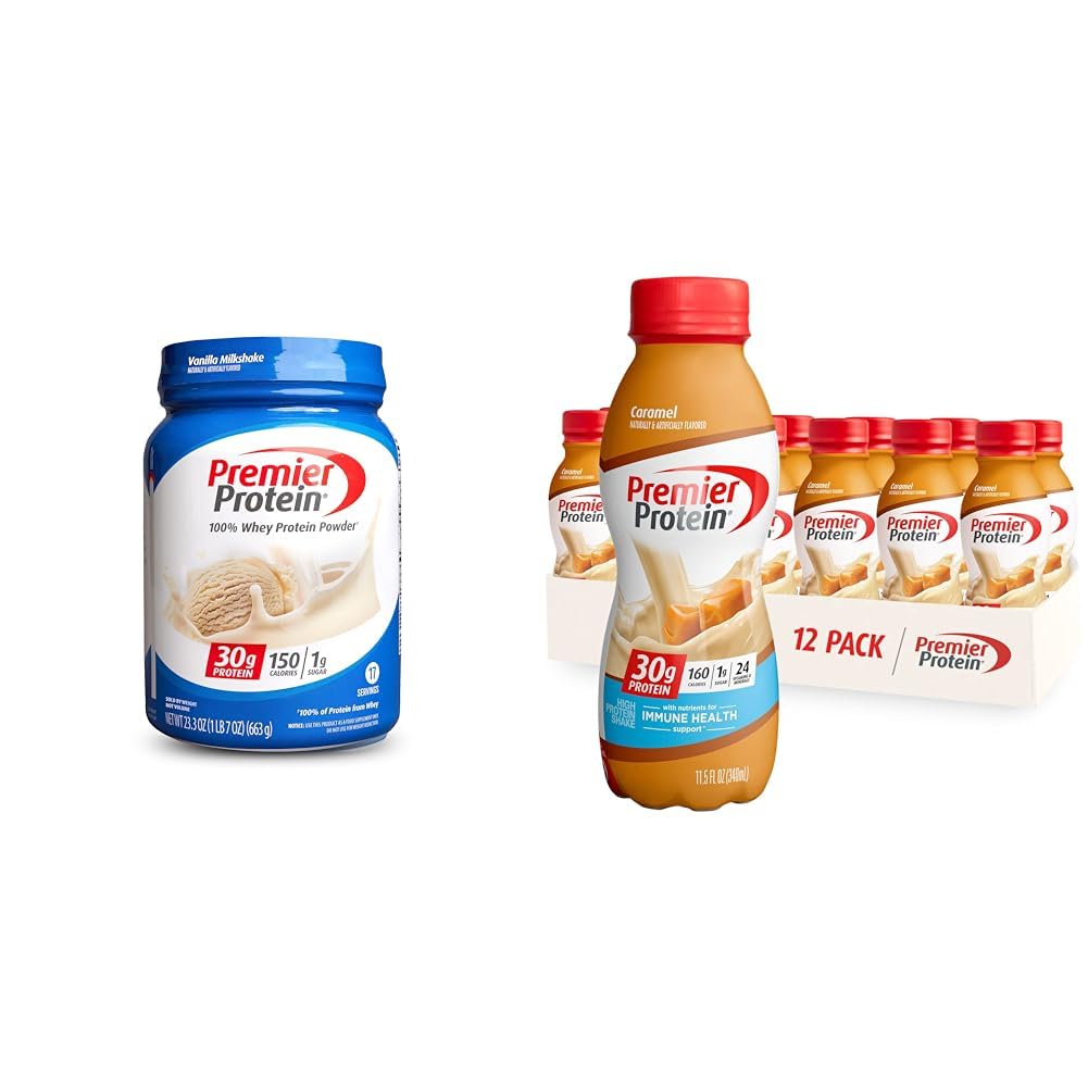Premier Protein Powder & Premier Liquid Protein Shake, Caramel, 30g Protein, 1g Sugar Premier Protein uk supplements