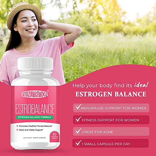 Evinutrition Estrobalance Capsule for Women - Menopause Mood and Energy Support Evinutrition uk supplements