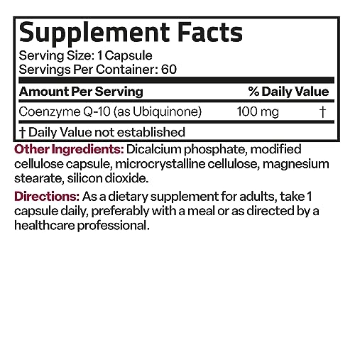 Bronson CoQ10 100 MG High Potency Cellular Energy Production, 60 Vegetarian Capsules Bronson uk supplements