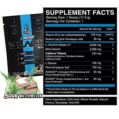 eFlow Nutrition ENRAGE Black Preworkout Sample Packs - Travel Packs - High Stim Energy eFlow Nutrition uk supplements