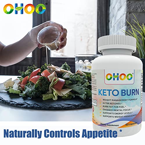 OHOO Keto Burn Weight Loss Supplement 650 Mg - Natural Keto 5 Increases Ability to Burn Fat OHOO uk supplements