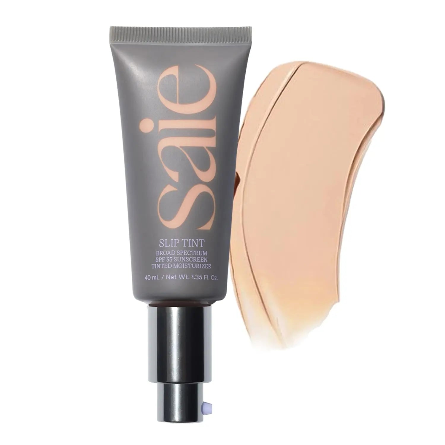 Saie Slip Tint Tinted Moisturizer with SPF 35 - Light Coverage, Glowy Skin Tint & Mineral Sunscreen for Face with Hydrating Hyaluronic Acid - Summer Makeup Essential - Shade Three (1.35 oz) Saie uk supplements