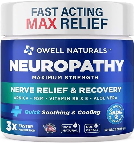 OWELL NATURALS Neuropathy Nerve Relief Cream - Maximum Strength Relief Cream for OWELL NATURALS uk supplements
