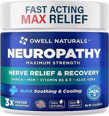 OWELL NATURALS Neuropathy Nerve Relief Cream - Maximum Strength Relief Cream for OWELL NATURALS uk supplements