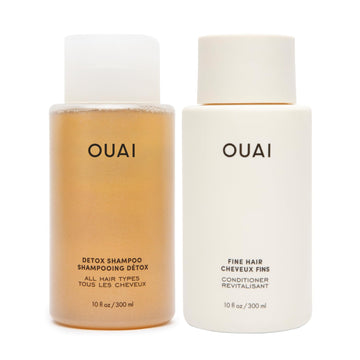 OUAI Detox Shampoo & Fine Hair Conditioner Bundle - Clarifying Shampoo for Build Up, Dirt, Oil, Product and Hard Water & Volumizing Conditioner for Fine Hair (2 Count) OUAI uk supplements
