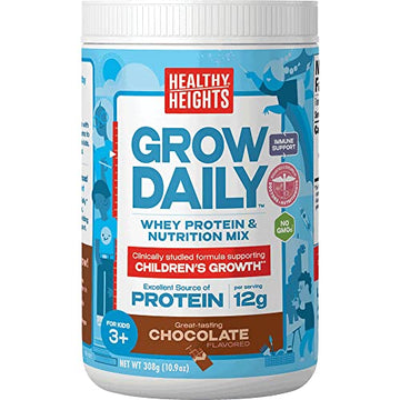 Grow Daily 3+ Shake Mix 7-serving Canister by Healthy Heights - Protein Powder Healthy Height uk supplements