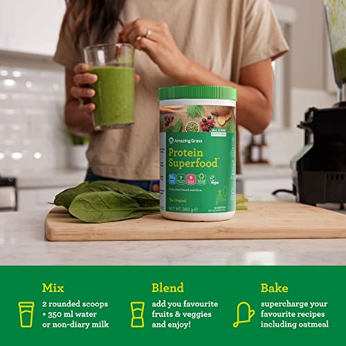 Amazing Grass Protein Superfood, Organic Vegan Protein Powder with Fruit and Vegetables Amazing Grass uk supplements