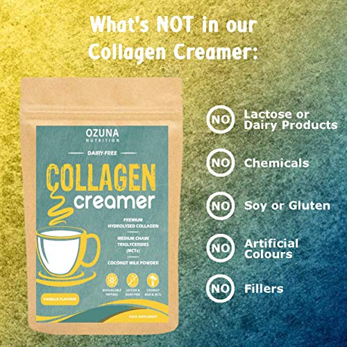 Collagen Coffee Creamer | Keto & Paleo | Premium Hydrolysed Collagen Peptides & Coconut MCT OZUNA NUTRITION uk supplements