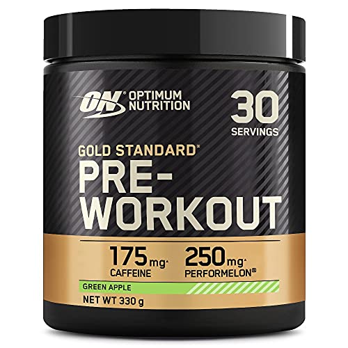 Optimum Nutrition Gold Standard Pre Workout Green Apple Flavoured Powder, 330g Optimum Nutrition uk supplements