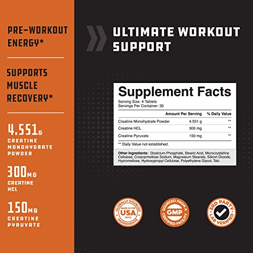 High Strength Tri Phase Creatine Pills - Muscle Mass Gainer and Muscle Recovery Creatine Natures Craft uk supplements