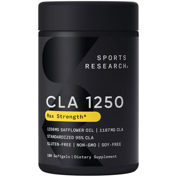 Sports Research CLA - 1250mg with Active Conjugated Linoleic Acid for Men and Women Sports Research uk supplements