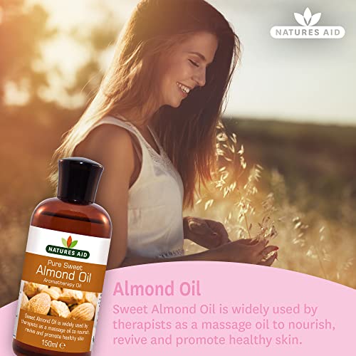 Natures Aid Almond Oil, Pure, Sweet Almond Oil, Massage Oil, Suited to Dry, Sensitive Skin natures aid uk supplements