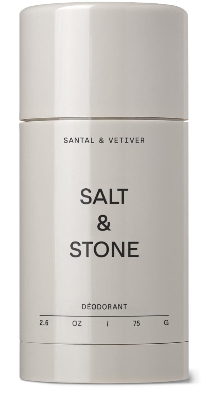 Salt & Stone Aluminum Free Deodorant | Extra Strength 48 Hour Protection for Women & Men | Made with Seaweed Extracts, Niacinamide & Prebiotics | Santal & Vetiver Salt & Stone uk supplements