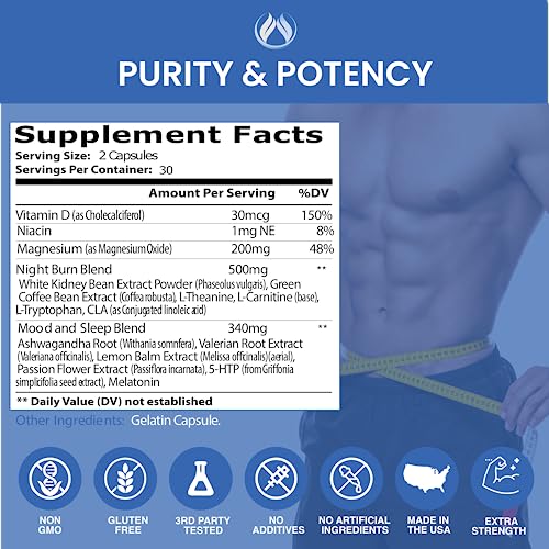 Thermogenic Shred - Fat Burner Sleep Aid Diet Pills, Appetite Suppressant for Weight Loss THE ENCLARE NUTRITION uk supplements