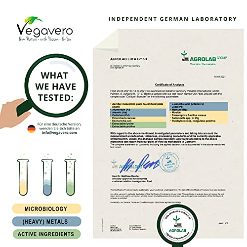 Vegavero Vegan Collagen Supplement | 2000mg | Complex with L-Lysine, L-Proline, Vitamin C (Acerola) & Superfoods Extracts | NO Additives, Lab-Tested | 120 Capsules Vegavero uk supplements