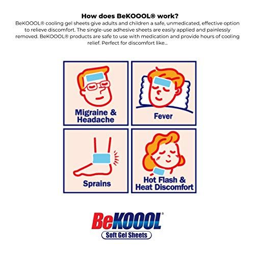 BeKOOOL Migraine Gel Sheets - 4 Count BeKoool uk supplements