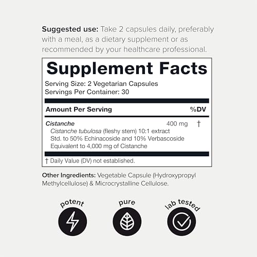 Toniiq Cistanche Tubulosa - (4000mg) Pure Cistanche Supplement for Men - 10x Highly Toniiq uk supplements