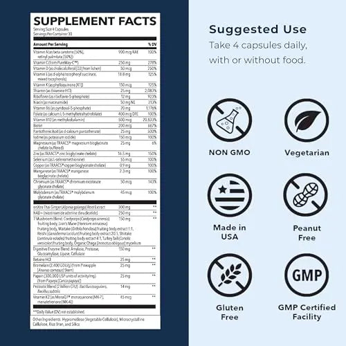 LifeSeasons Men's Multivitamin – High Potency with 21 Vitamins & Minerals, PureWay-C®, NAD+, Active B-Vitamins, TRAACS® Chelates LifeSeasons uk supplements