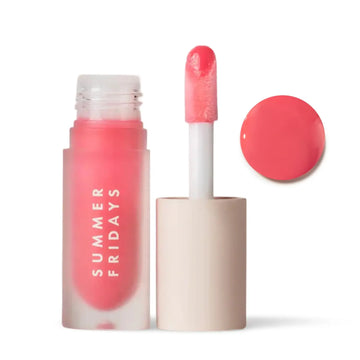Summer Fridays Dream Lip Oil - Hydrating Tinted Lip Gloss Oil - Non-Sticky Formula with Skincare Benefits for Long-Lasting Softness + Shine - Effortless Beauty Gifts - Pink Cloud (0.15 Oz) Summer Fridays uk supplements