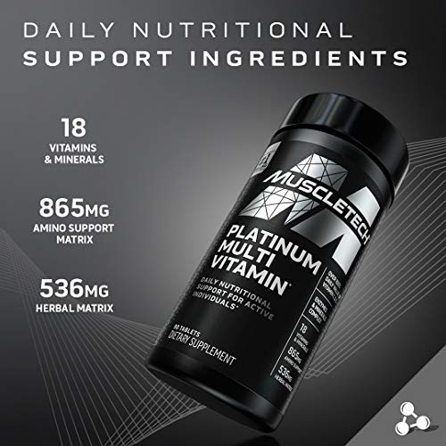MuscleTech Platinum Multivitamin for Immune Support 18 Vitamins & Minerals Vitamins A MuscleTech uk supplements