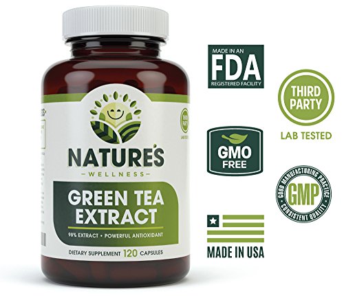Green Tea Extract 98% Standardized with EGCG | Healthy Weight Support, Metabolism Natures Wellness uk supplements
