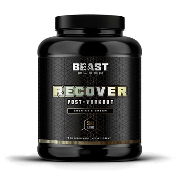 Beast Pharm | Recover Whey Protein Powder | 2.4kg/30 Servings | Cookies & Cream Beast Pharm uk supplements