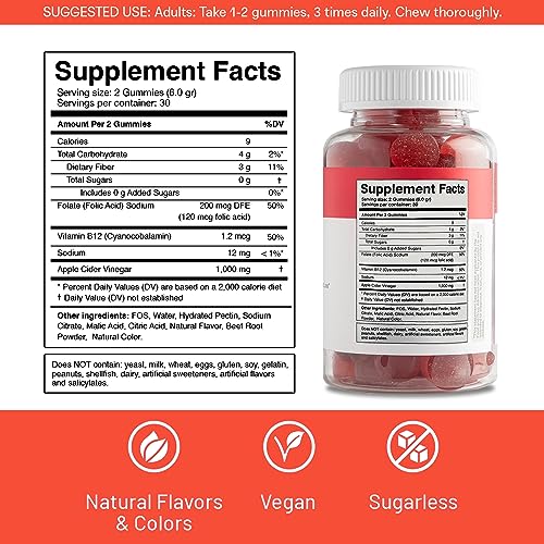 Sacred Roots Sugar-Free, Apple Cider Vinegar Gummies, 60 Gummies – Supports Healthy Sacred Roots uk supplements