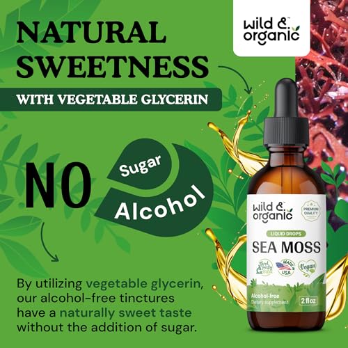 Sea Moss - Organic Sea Moss Liquid Drops - Irish Sea Moss Supplement - Seamoss Wild & Organic uk supplements