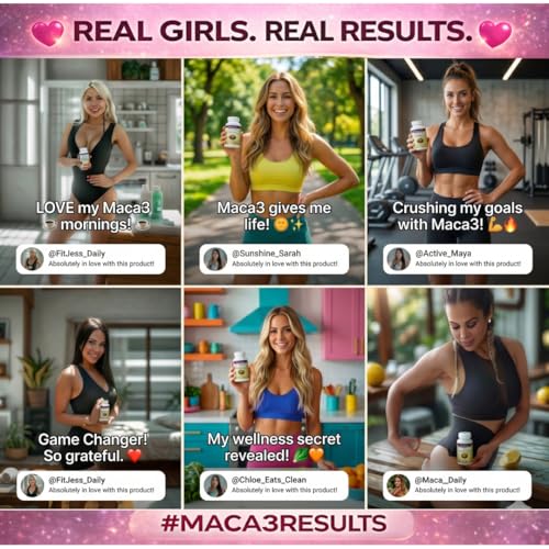 Maca 3 Capsules – Black, Red & Yellow Maca Root Blend – Feminine Balance & Natural Body Support – Herbal Formula Curvy Fruit uk supplements
