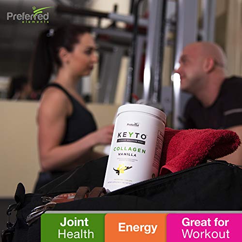 Keto Collagen Protein Powder with MCT Oil – Keto and Paleo Friendly Grass Fed Preferred Elements uk supplements
