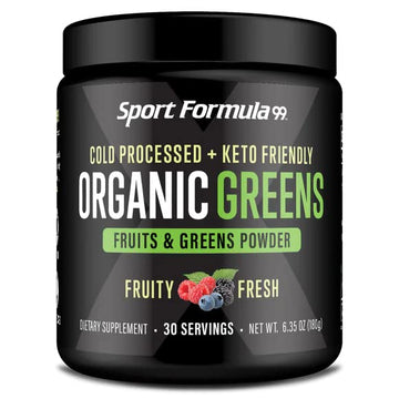 Sport Formula 99 Organic Greens Superfood Powder, Cold Pressed Vegan and Keto Powder, Non-GMO, Low Calorie Daily Green Juice Powder Sport Formula 99 uk supplements