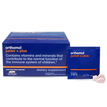 Orthomol Immun Junior C Plus, Kid's Multivitamin, Wildberry Flavor, 30-Day Supply Orthomol uk supplements