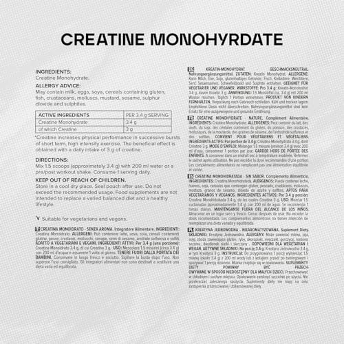 Bulk Creatine Monohydrate Powder, Unflavoured, 100 g Bulk uk supplements