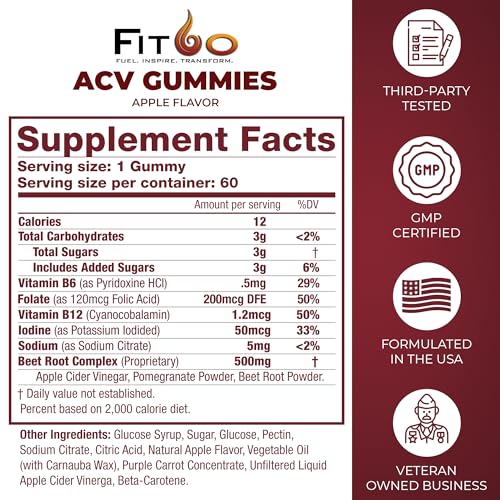 FIT60 Keto Apple Cider Vinegar Gummies with The Mother | Keto ACV Gummies for Advanced Healthy Weight FIT60 uk supplements