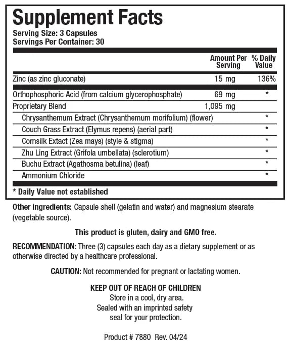 Biotics Research UT Complex™– Chrysanthemum, Couch Grass, Cornsilk, Zhu Ling and Buchu Extract, Urinary Tract Support, Kidney Function, Renal Health. 90 Capsules. BIOTICS RESEARCH uk supplements