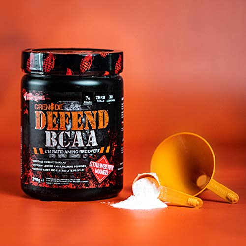 Grenade Defend BCAA Powder, Strawberry Mango, 390 g (7 g BCAA's Per Serving Grenade uk supplements