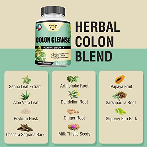 Happi Mi Nutrition Colon Cleanse, Colon Detox, All Natural Herbal Formula, Support Healthy Happi Mi Nutrition uk supplements