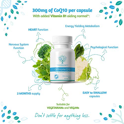 Co Enzyme Q10 CoQ10 300mg 60 Capsules - Superior Naturally Fermented Trans Form swiss bioenergetics uk supplements